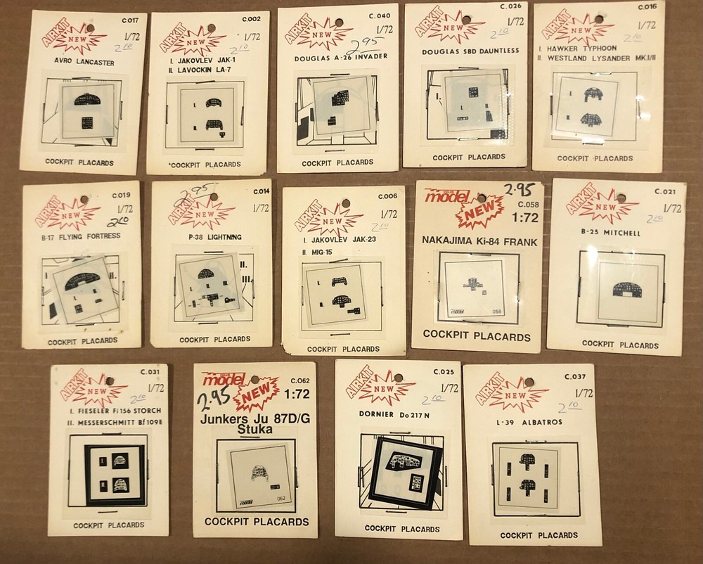 Lot of Cockpit Placards