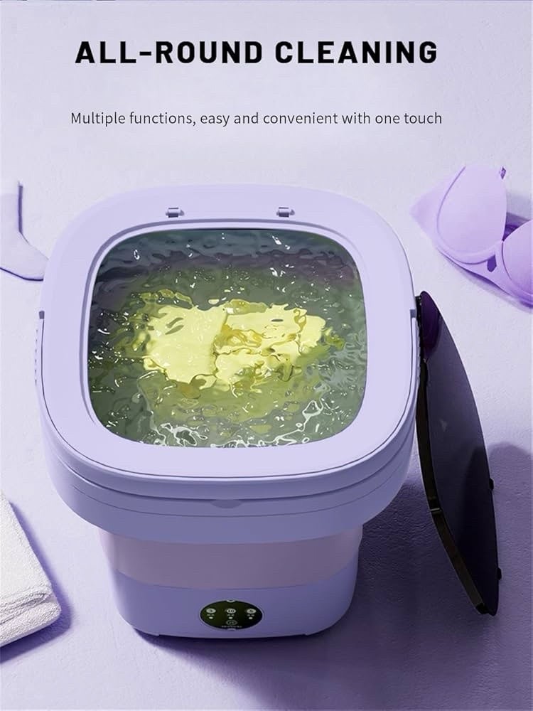 Mini Folding Washing Machine 8L/16L Portable Top-Loading Foldable Touch