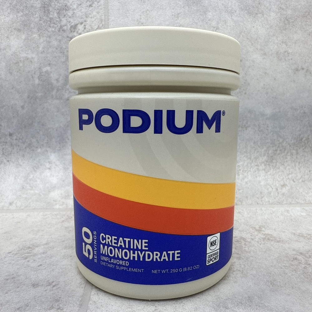 Podium Creatine Monohydrate, 50 Servings, Unflavored, Boost Strength