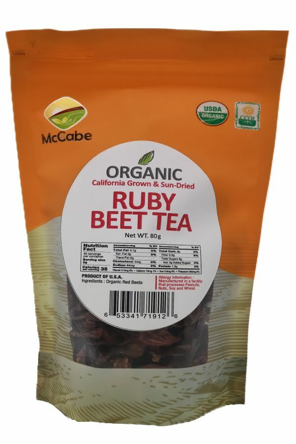 McCabe ORGANIC Sun-Dried Ruby Beet Tea, 80g, USDA Organic Certified