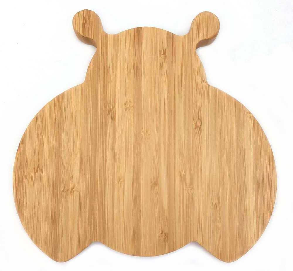 2 Pcs Bamboo Food Ladybug Shaped Plate for Snacks Appetizer 4916x2