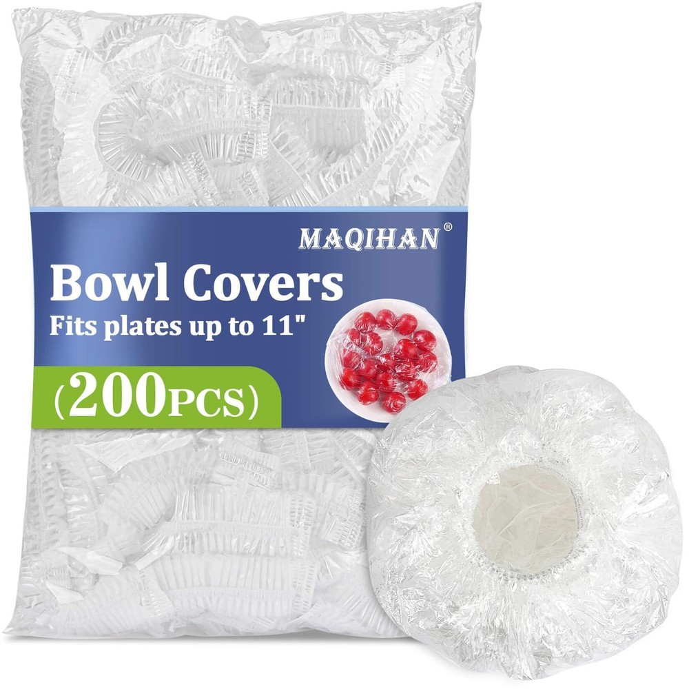 MAQIHAN 200 Bowl Covers for Bread Proofing - Medium Plastic Medium, clear