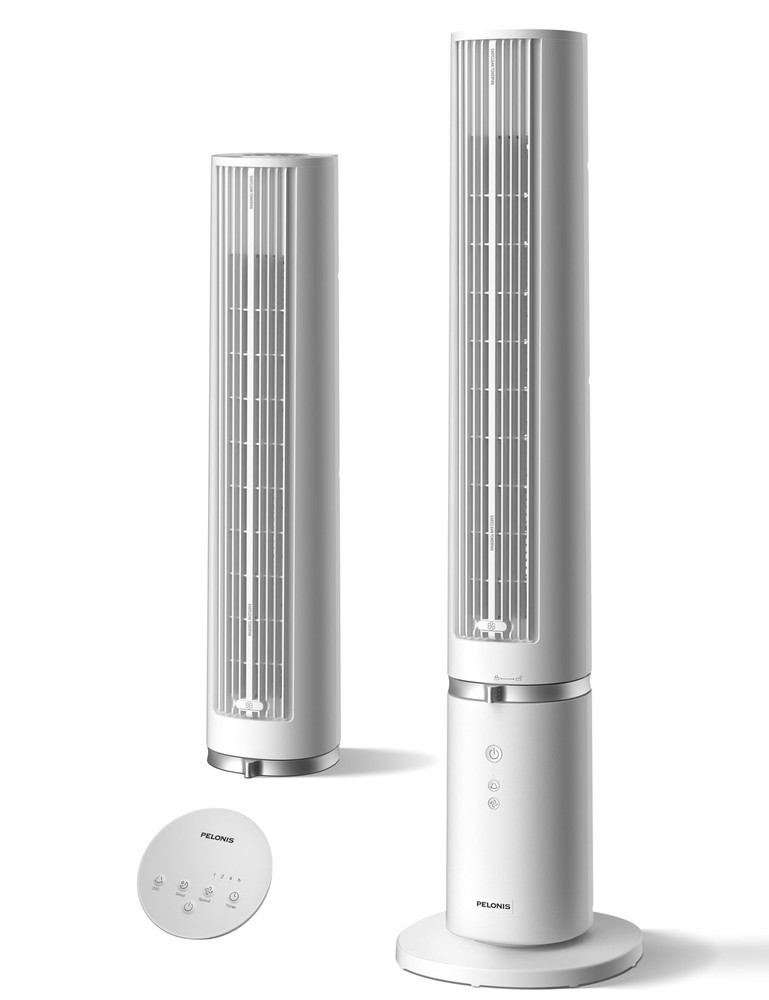 PELONIS 40-Inch Tower Fan for Bedroom, That Blows Cold Air, Medium, White