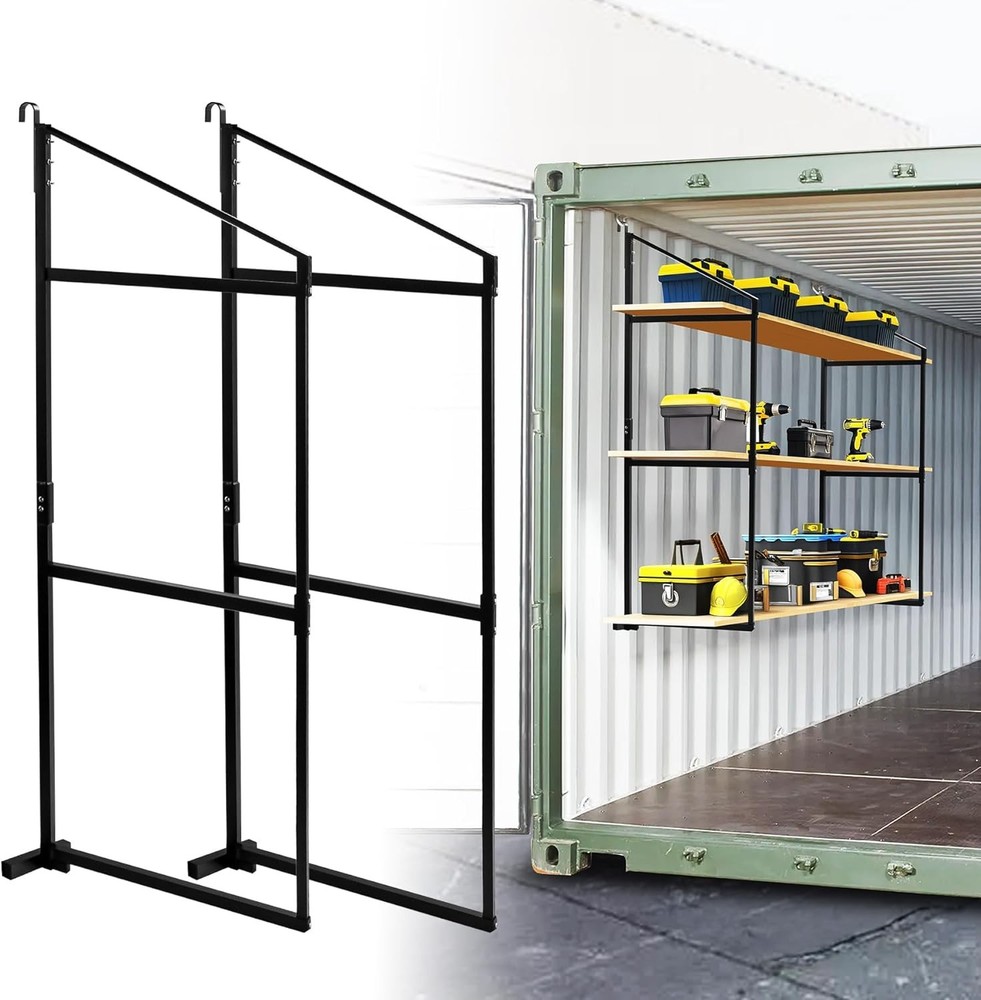 2 Pack Shipping Container Shelving Shelf Capacity up to 1100 lbs 3 Tier