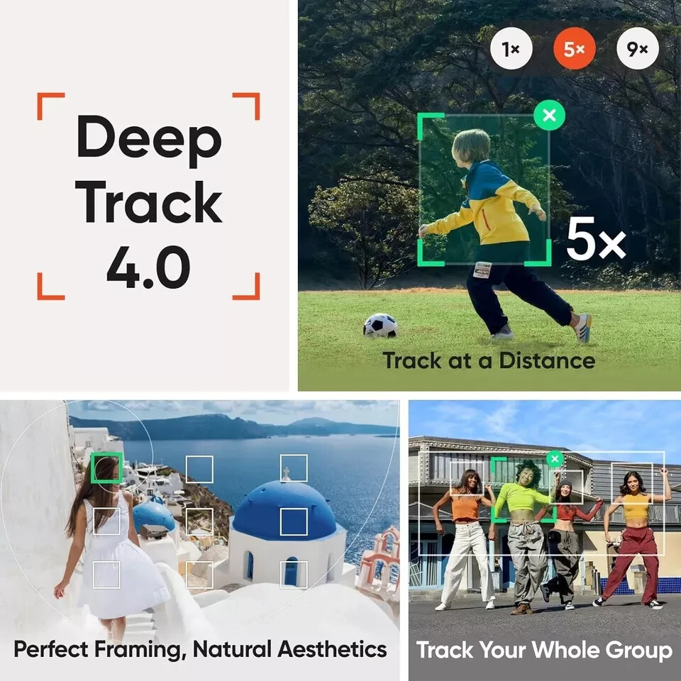 Insta360 Flow 2 Pro Gray AI Tracker Bundle Smartphone Stick Tripod Stabilizer