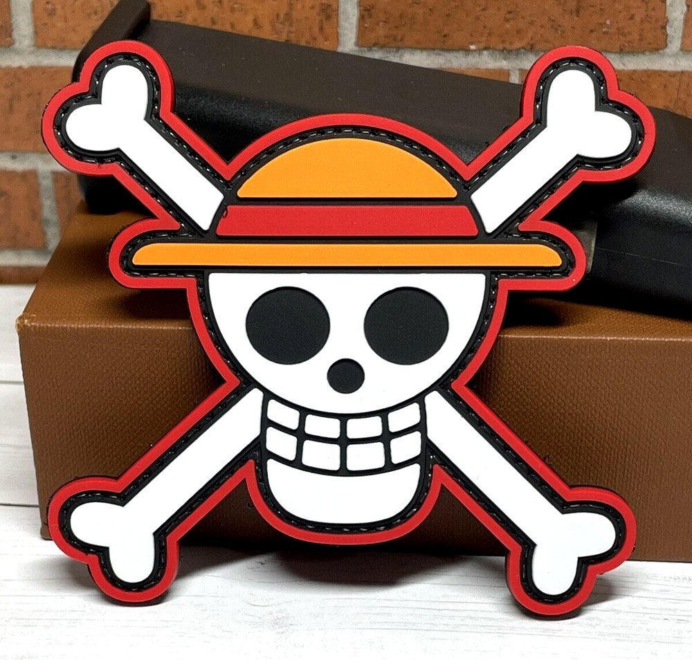 Tactical PVC Patch - Straw Hat Skull Patch - Morale Funny Cross Bones Patch