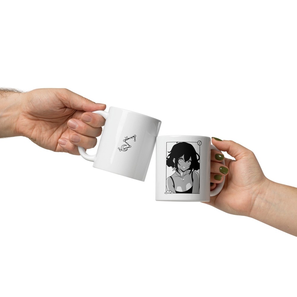 Nightfall Grace | White glossy anime mug