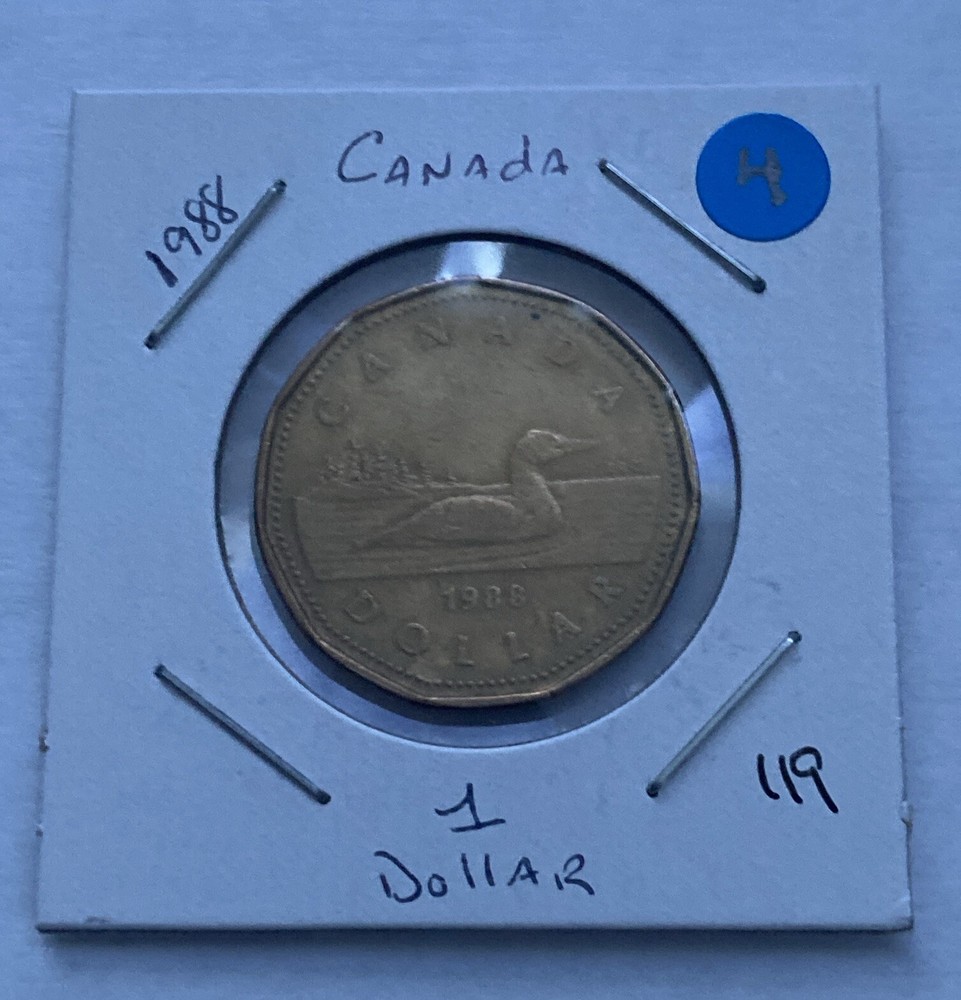 1988 Canada 1 Dollar Coin