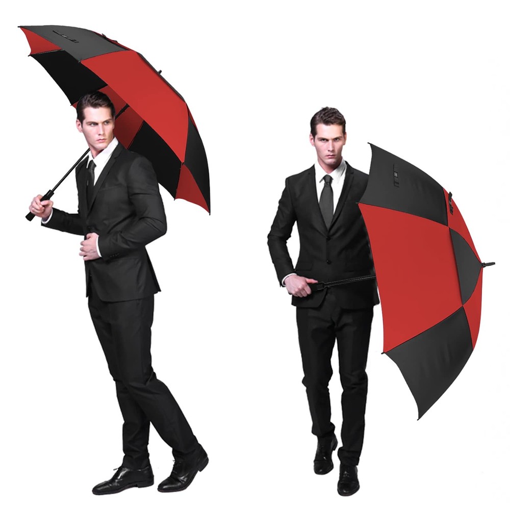 G4Free 54" Automatic Open Golf Umbrella Extra Large Oversize Double Canopy Vente