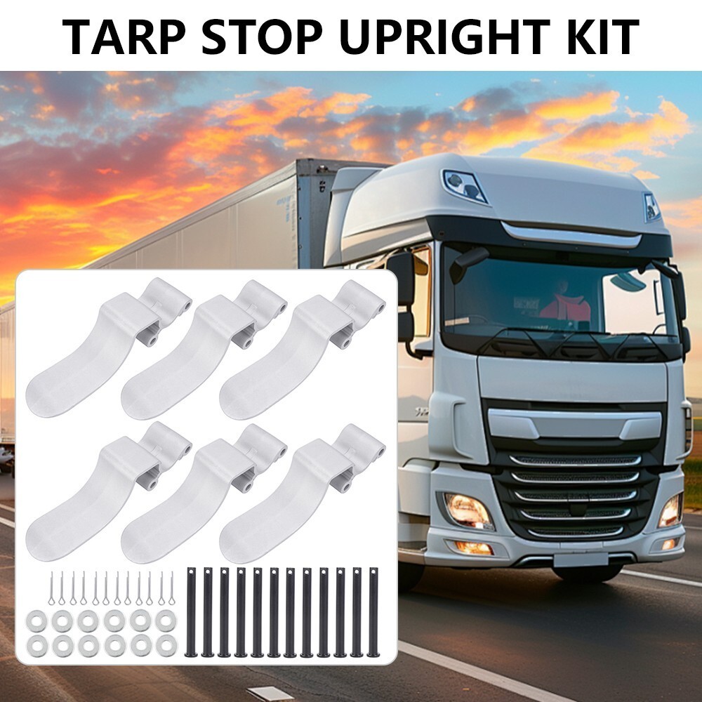 6PCS Quick Release 3"Upright Tarp Stop, Replace Rusted Stops on Roll Tarp System