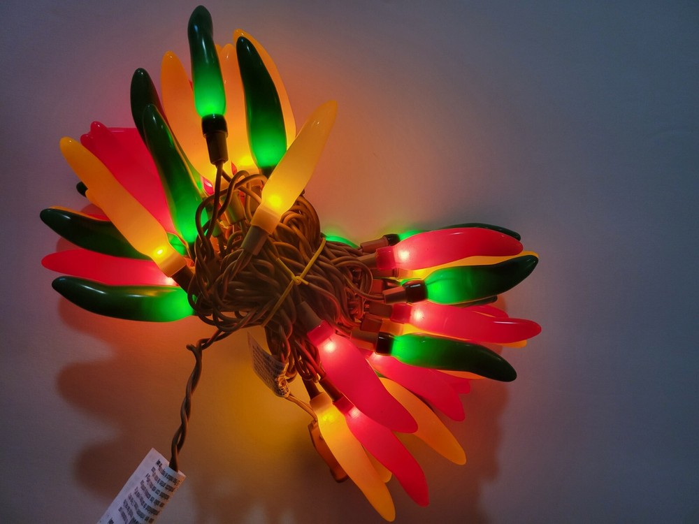 Multi-colored Chili Pepper String Lights 50 Count Set Of 2 Boxes