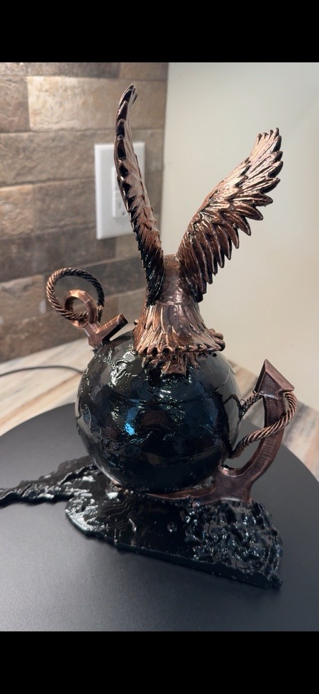 3d Printed USMC Eagle Globe And Anchor Display 9” Height