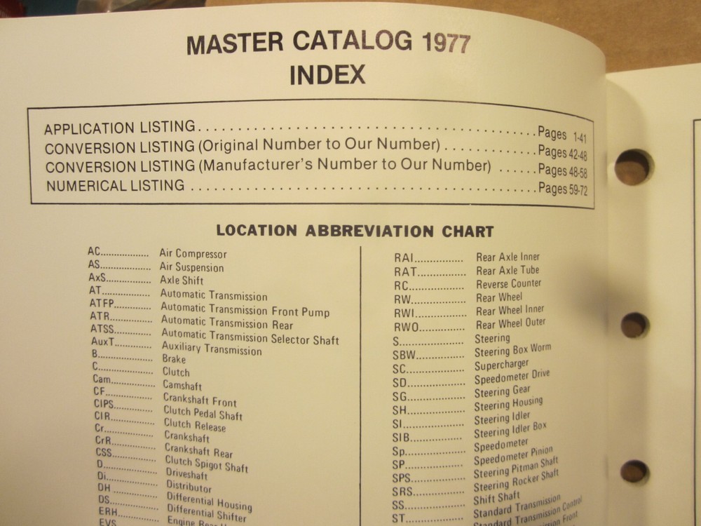 1977 Alloy Master Seal catalog