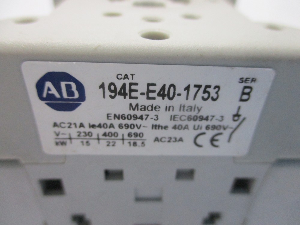 ALLEN BRADLEY 194E-E40-1753 SER.B LOAD SWITCH NSNP