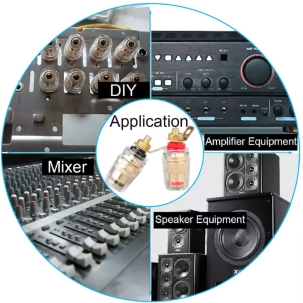 8* Universal 4mm Amplifier Speaker Terminal Binding Post Banana Plug Socket