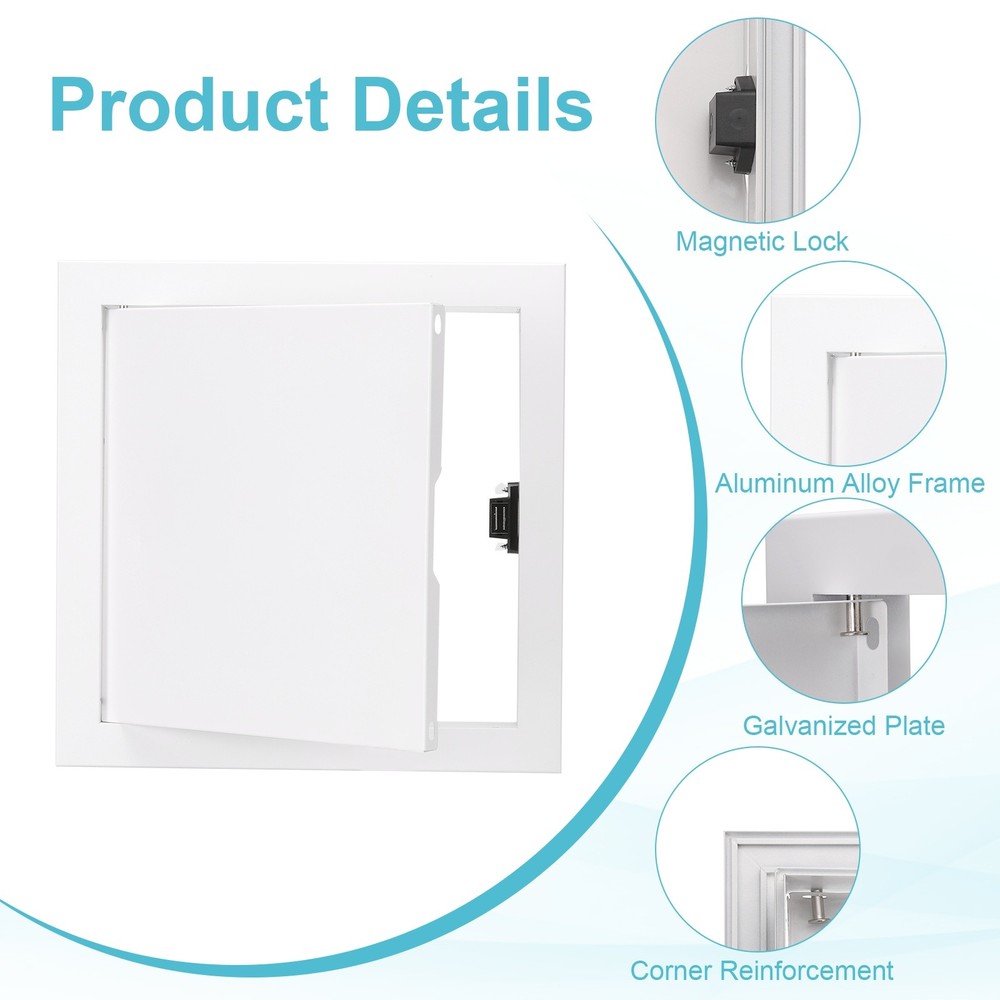 11"x11" Drywall Access Panel Wall Hole Cover Access Doors with Click Lock, White
