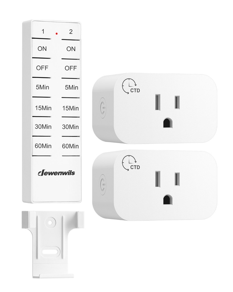 DEWENWILS Wireless Remote Control Outlet & Timer, Countdown Switch, No Wiring