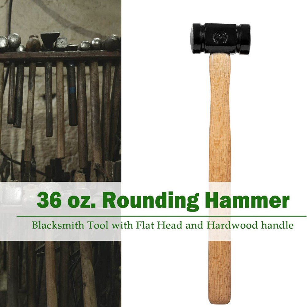 61B 36 OZ Blacksmith Farrier Rounding Hammer Tool For Blacksmithing Forging