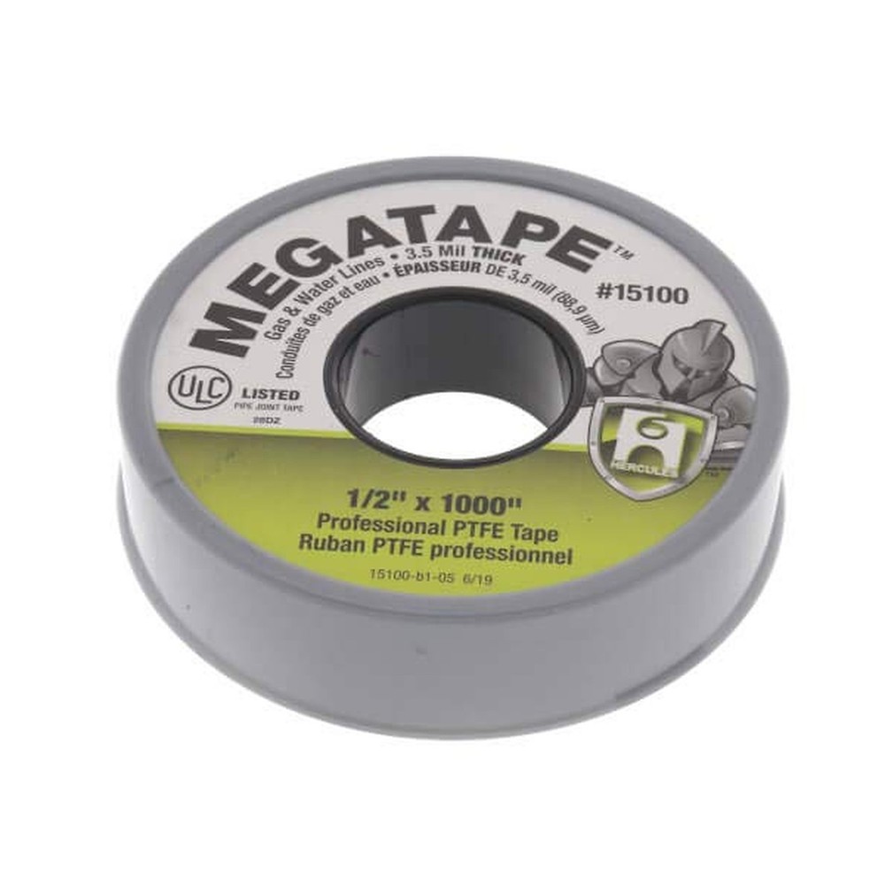 PTFE MEGATAPE, 1/2" x 1000" (Grey)