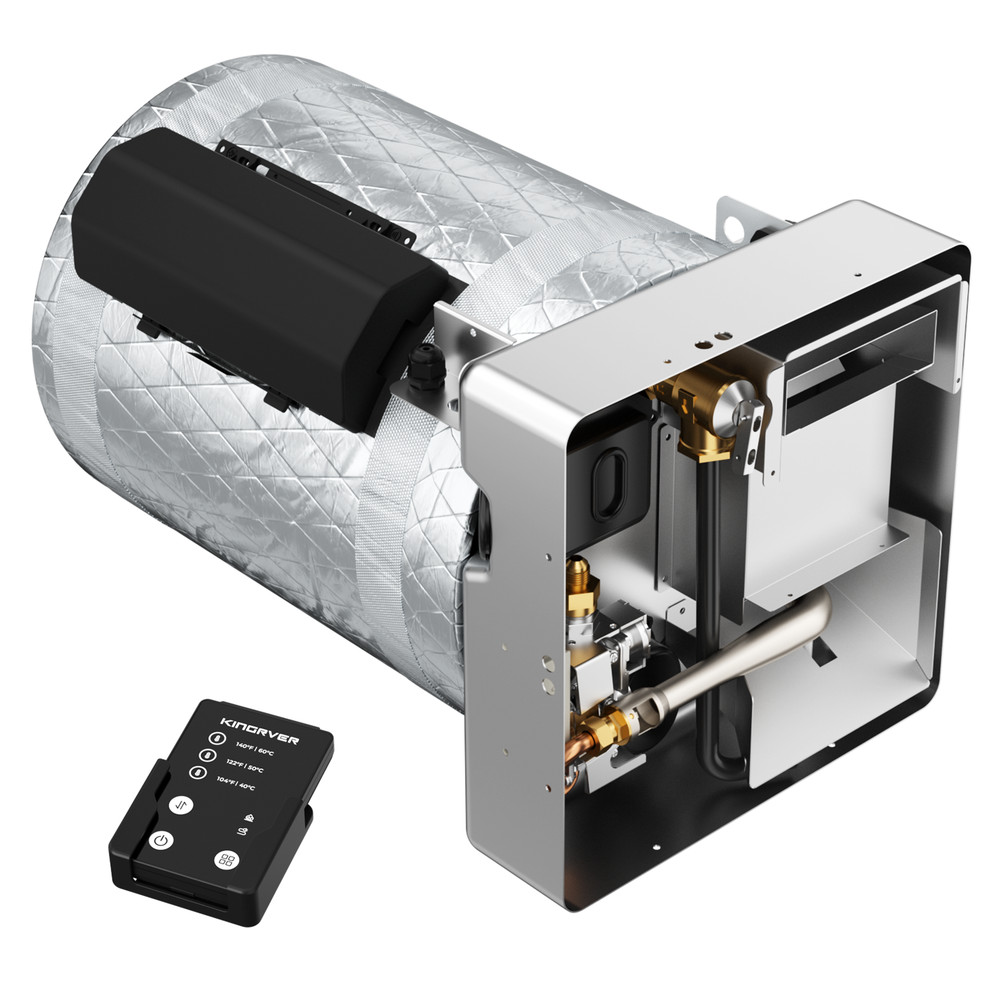 RV Water Heater 6 Gallon Tank Propane Gas & Electric with Powered Anode Rod