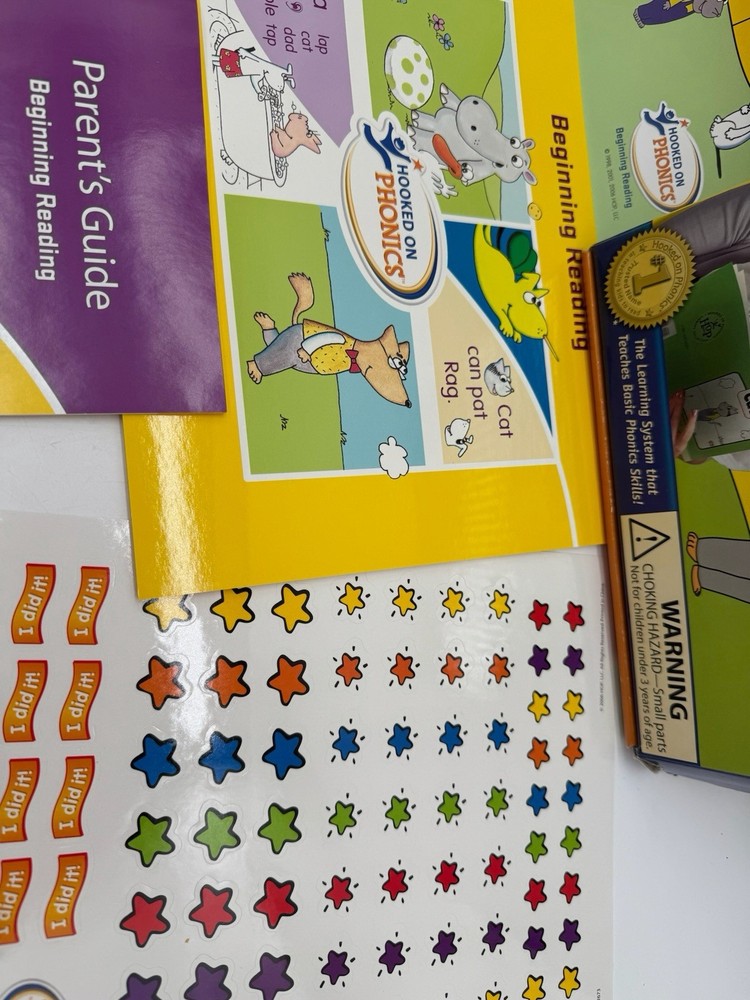 Hooked On Phonics Beginning Reading Ages 4-6 Pre K to KProgram Set CD Workbook