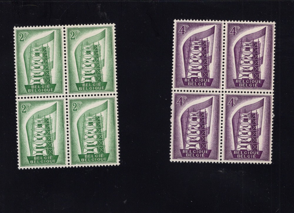 Belgium  496-97  blocks  mint  NH