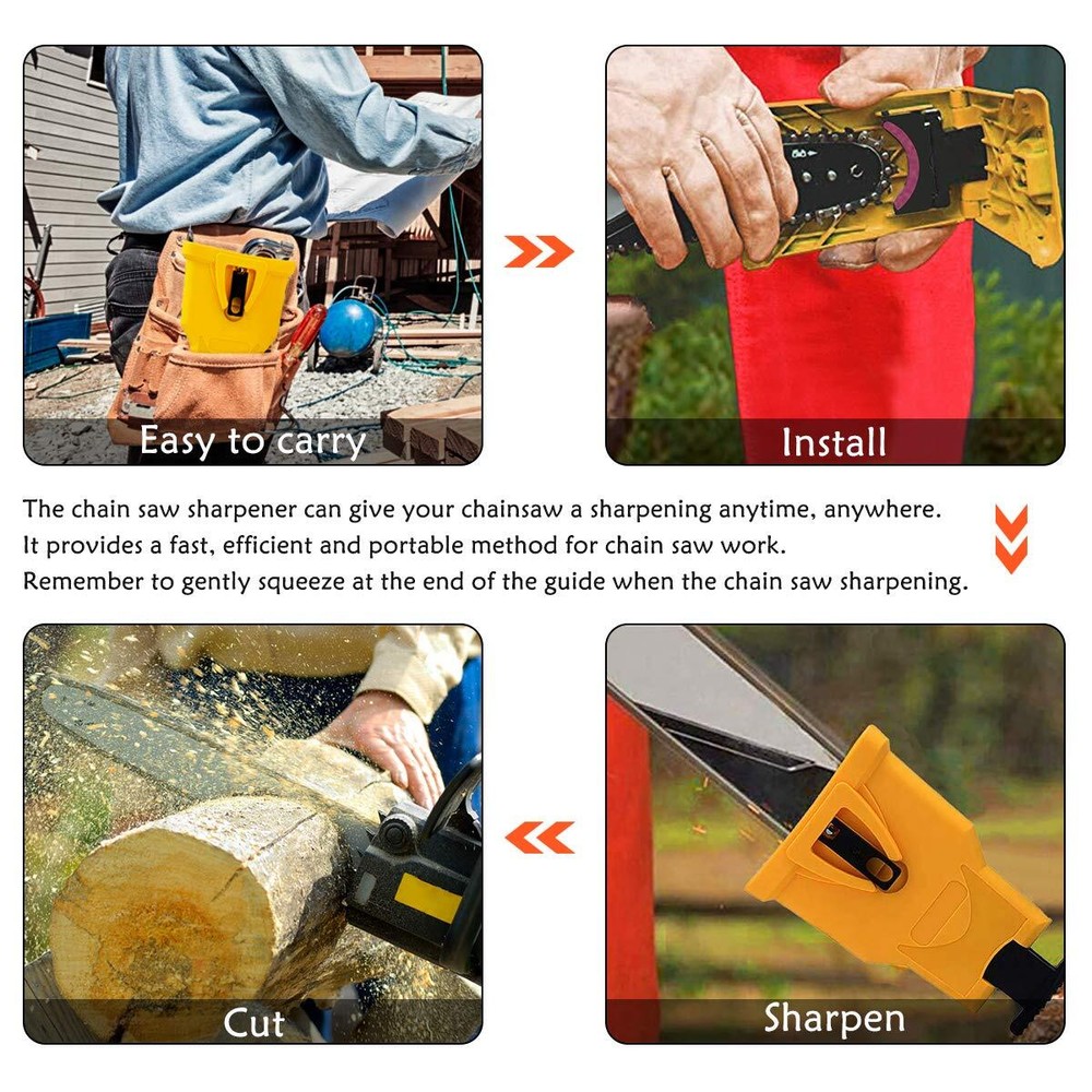 Chainsaw Sharpener Chain Saw Blade Teeth Fast Sharpening Stone Grinder 14-20inch