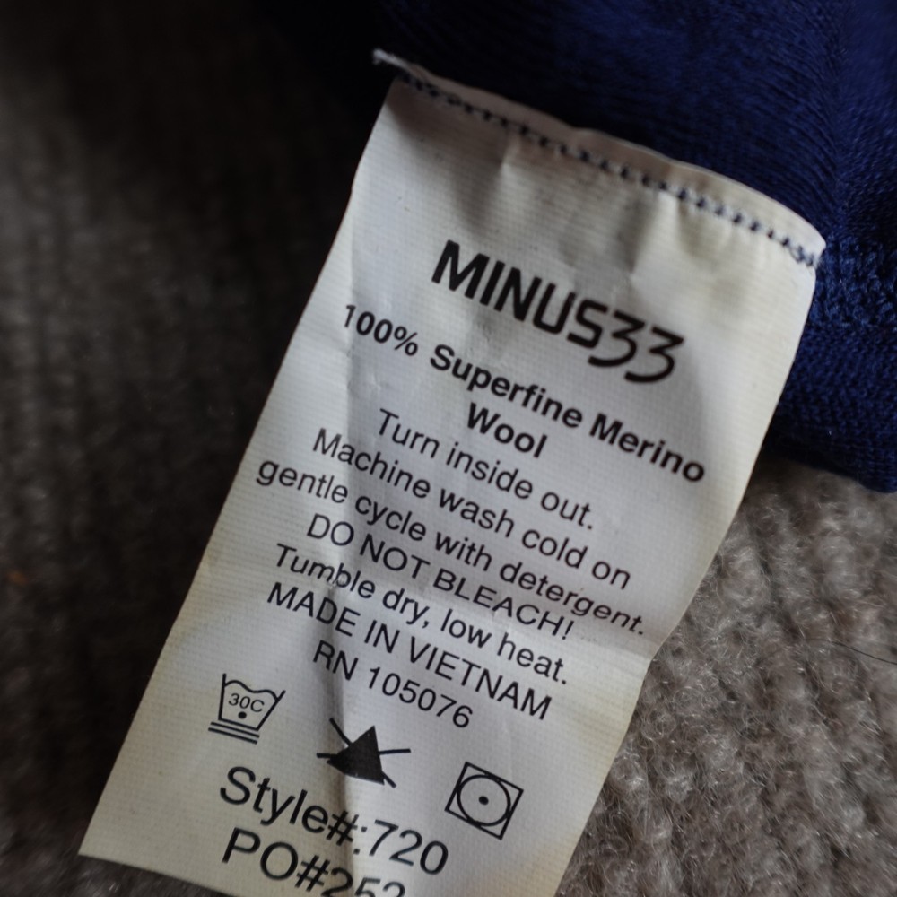 Minus 33 Balaclava Blue Solid 100% Merino Wool