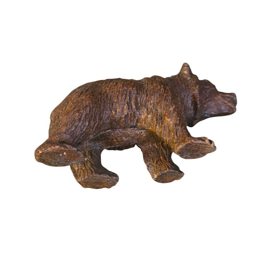 Vintage Composite Bear Figurine Rustic Cabin Decor Grizzly Sculpture