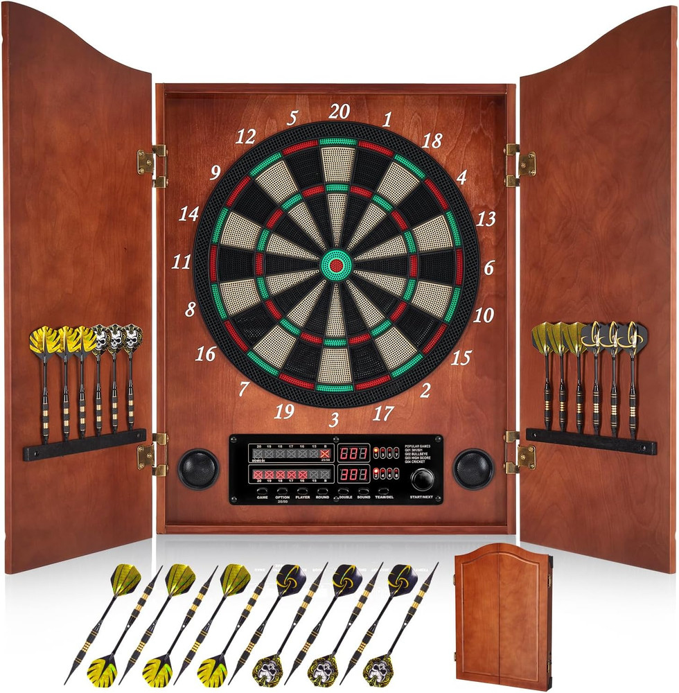 Electronic Dart Board Decorative Dart Board Cabinet Set