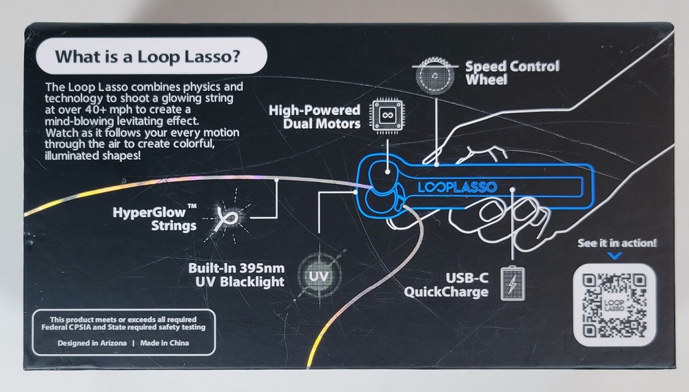 LOOPLASSO Loop Lasso ~ Physics Toy Glow Strings NASA Engineer Novelty