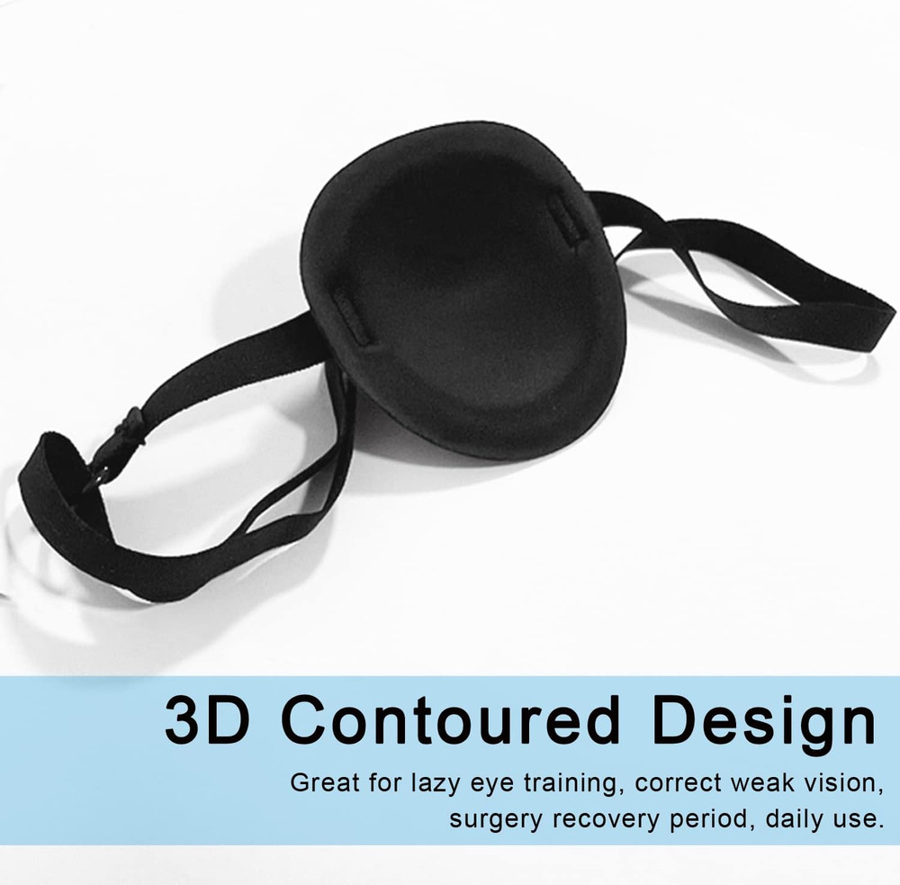 2PCS Eye Patch, Medical Eye Patches for Adults, Adjustable 3D Eye Patch, Soft...
