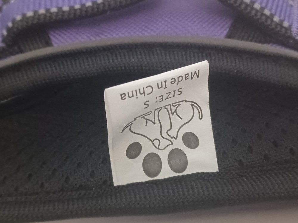 Dog Harness No-Pull, Control Handle, Padded Size Small Purple