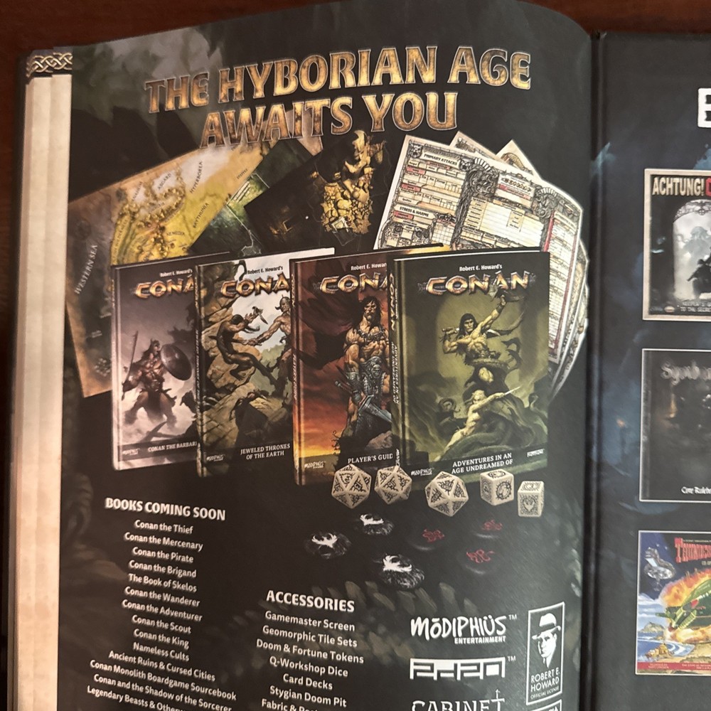 Modiphius Conan RPG Conan the Barbarian Sourcebook EX/NM