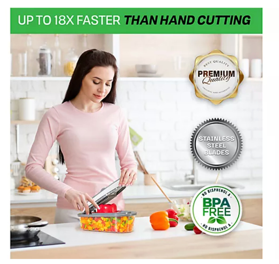 Chopzilla Multi-Function Food Chopper - 4 Interchangeable Cuts