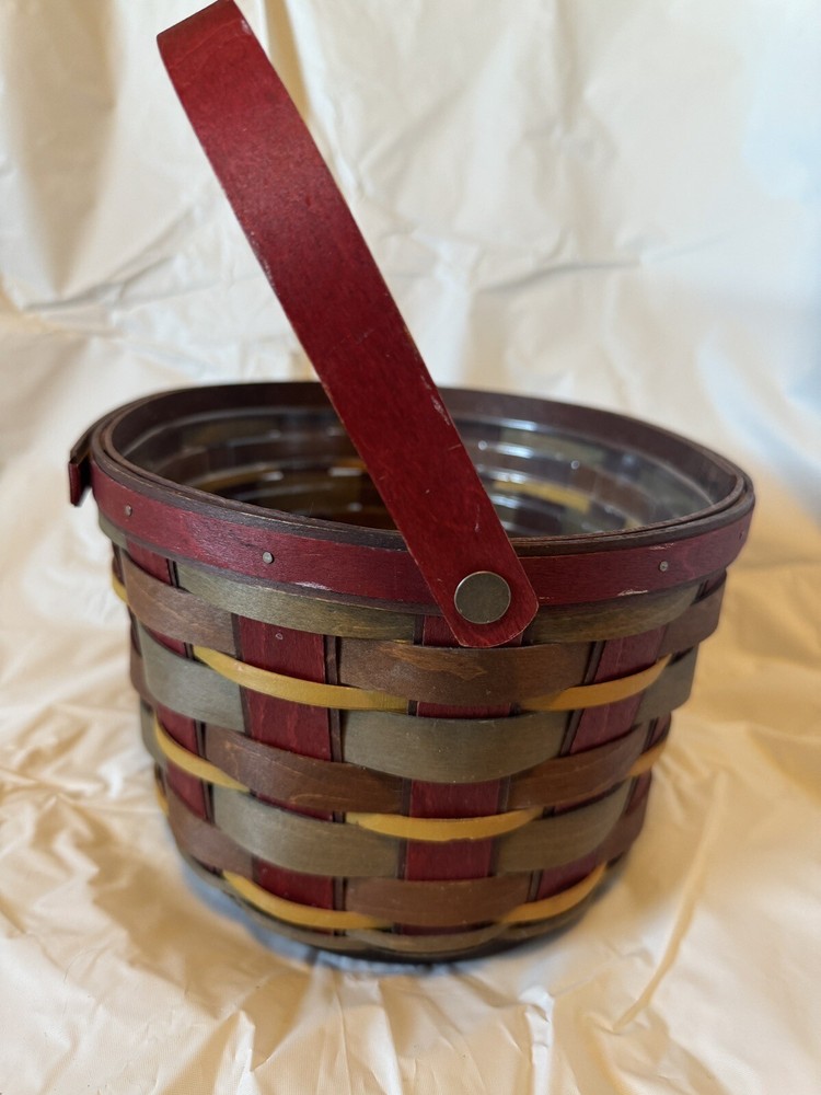 Longaberger 2011 Crimson Hill Oval Basket & Protector