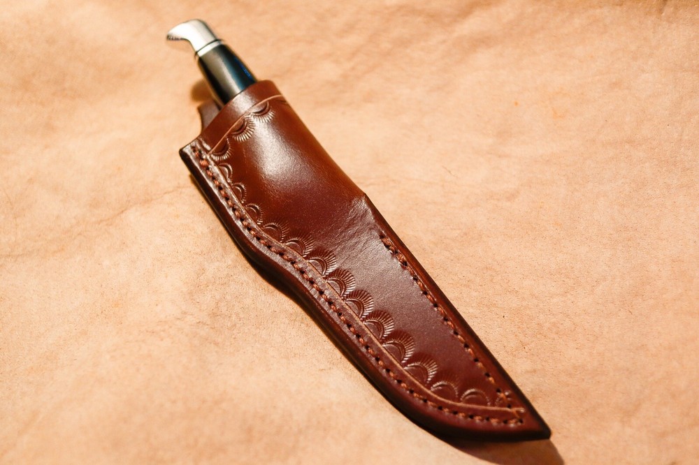 Custom Leather Sheath for Buck 102