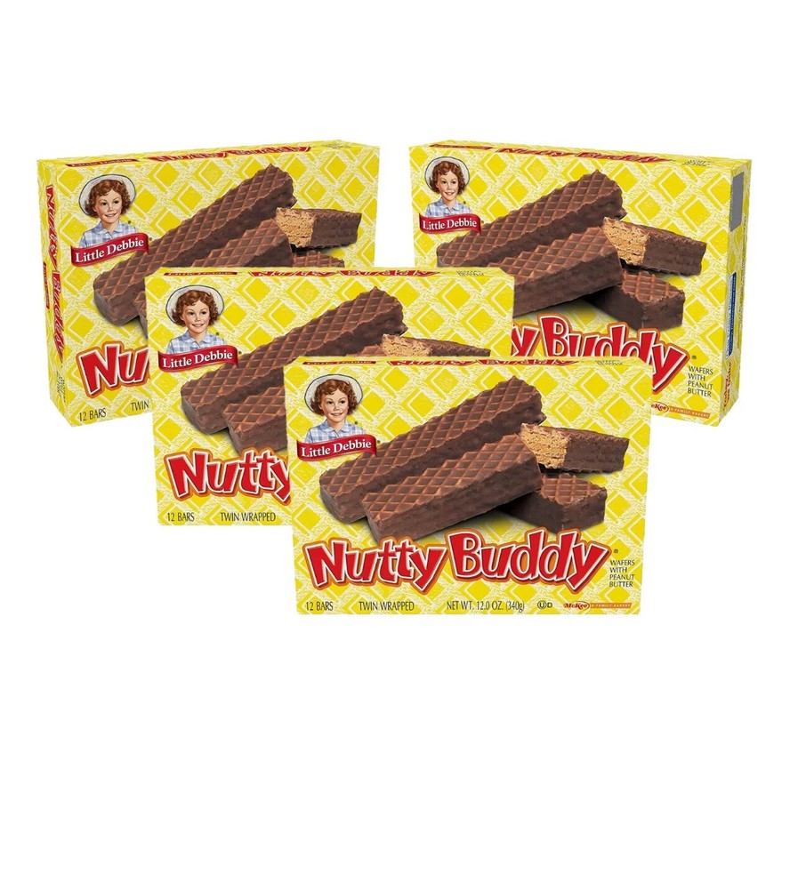Nutty Buddy -12 Oz ,, 12 Bars , (4-Boxes) Free Shipping!!!!!!!!