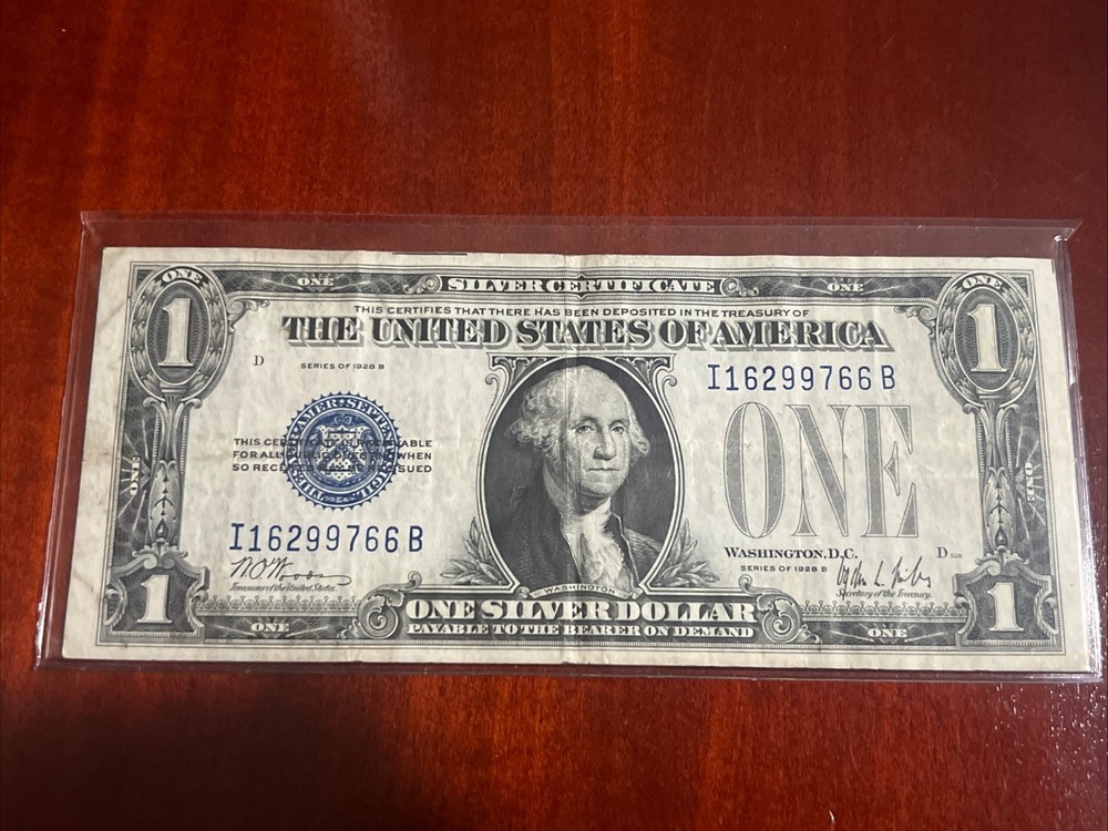 1928 B One Dollar Funny Back Silver Certificate Nice Note