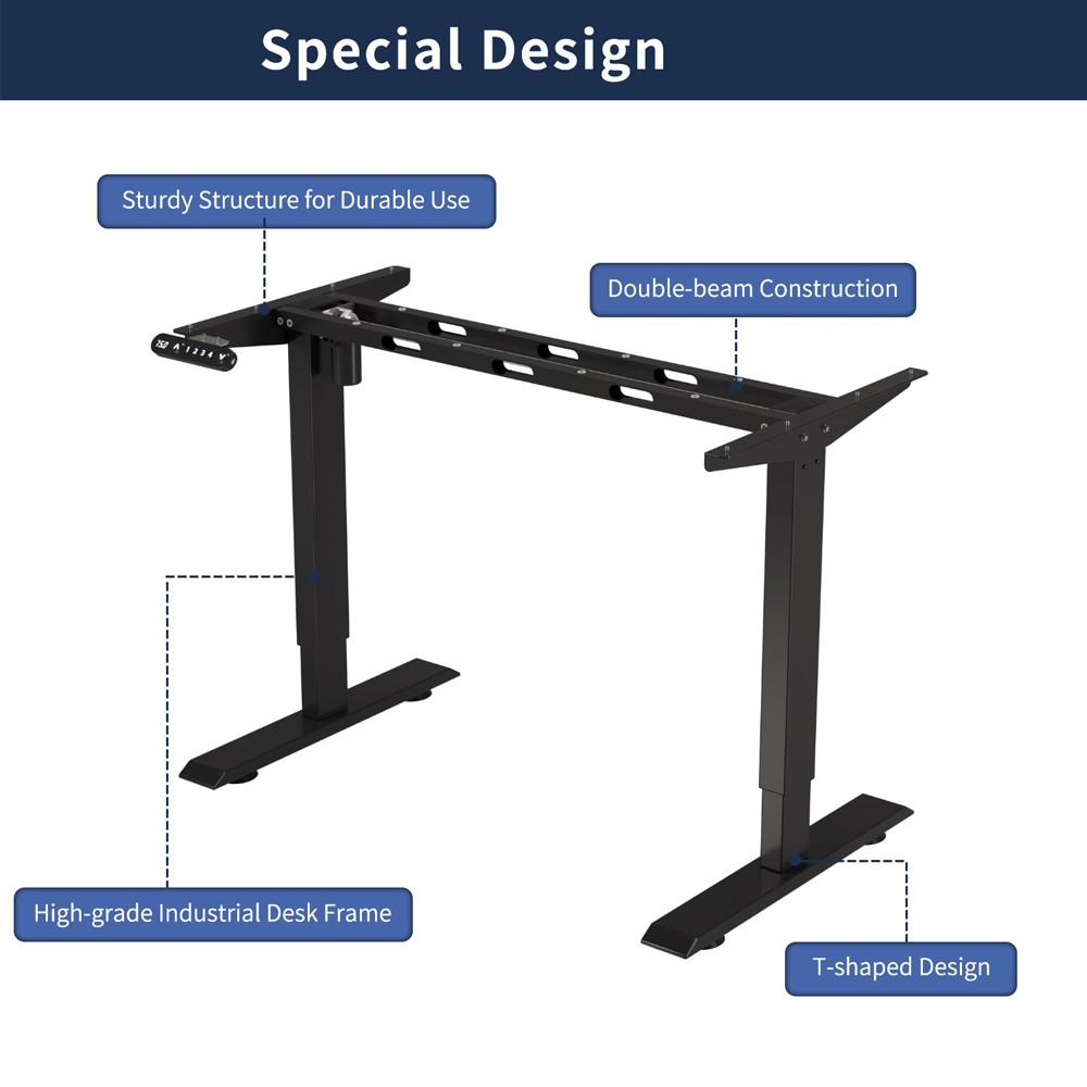 Modern Electric Standing Desk Height Adjustable Computer Desk Study Gaming Table