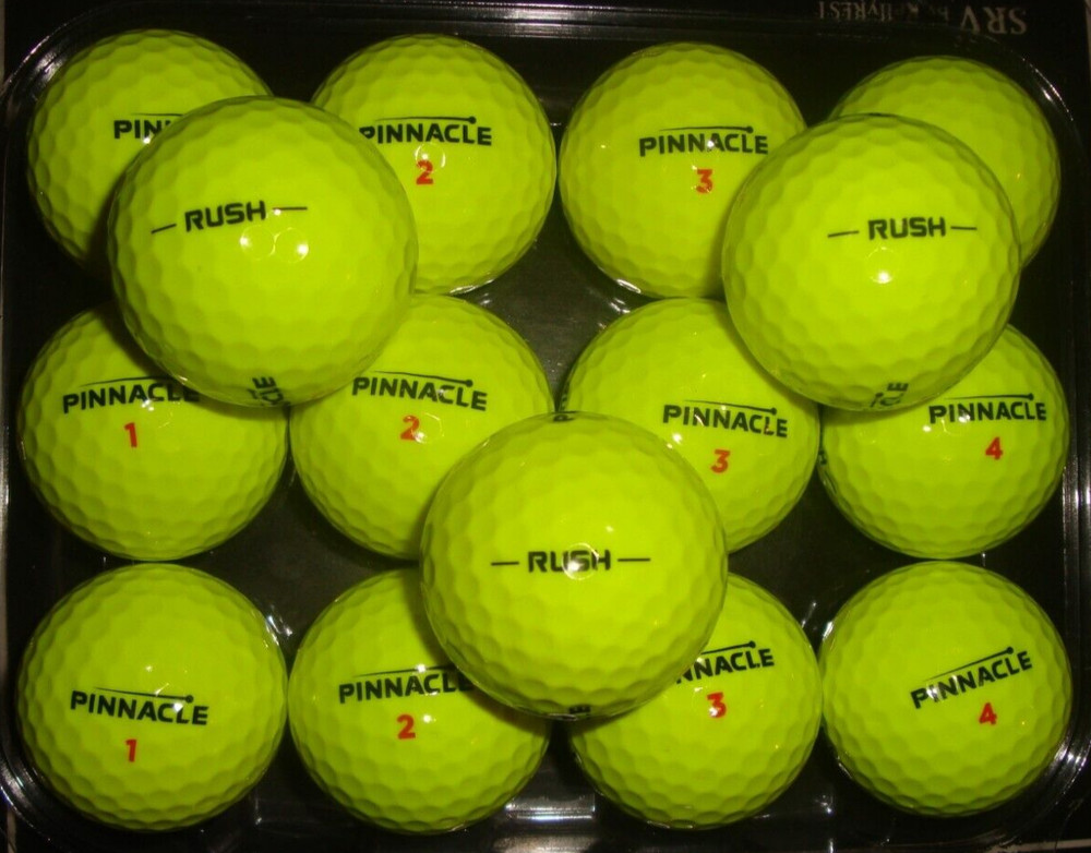 15 Pinnacle Rush yellow golf balls