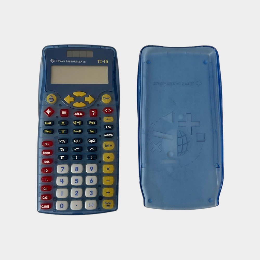 Texas Instruments TI-15 Basic Blue Calculator