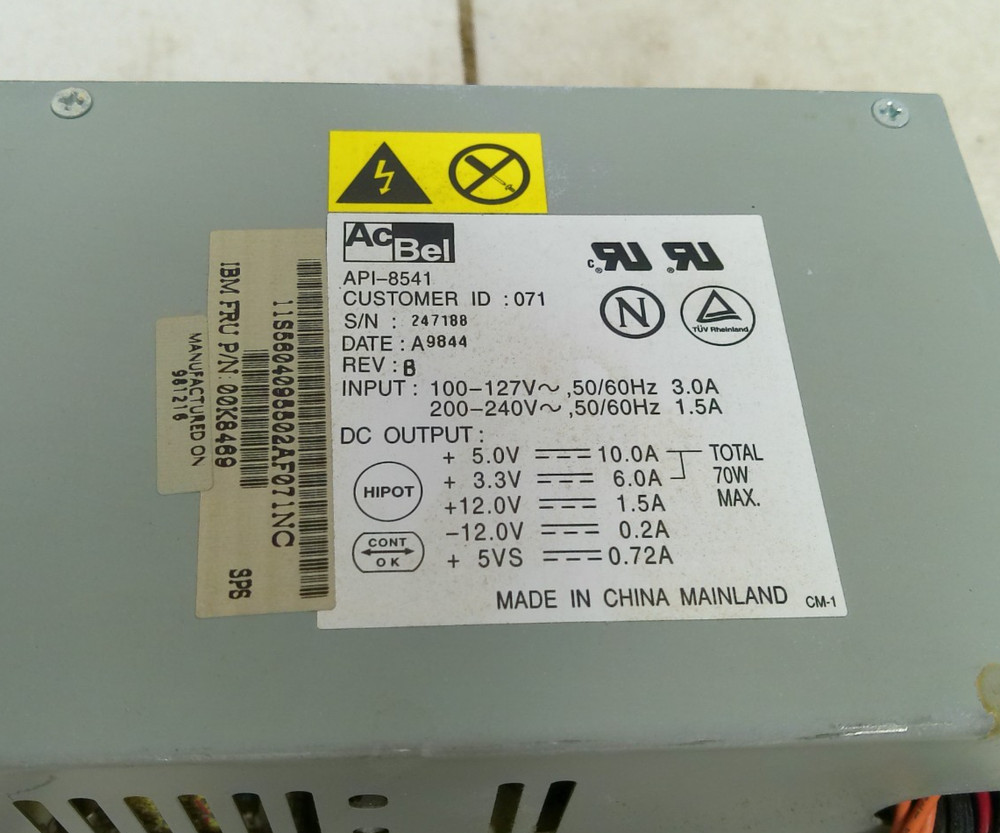 AcBel API-8541 Power Supply 00K8469