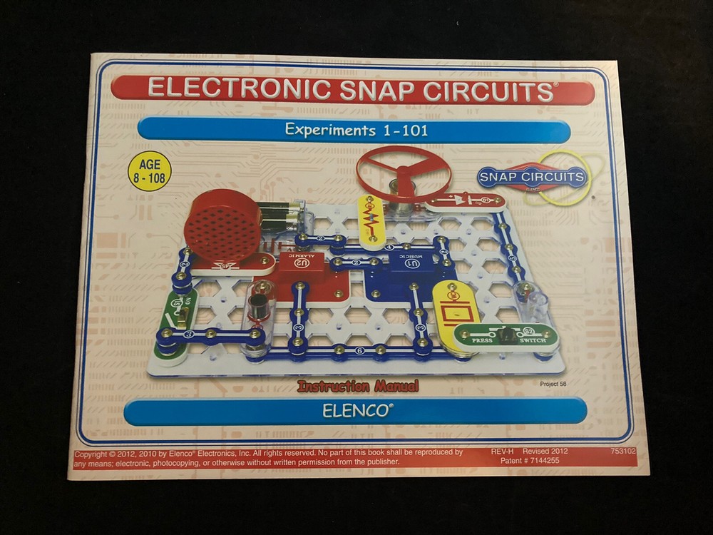 Elenco Snap Circuits REPLACEMENT BOOK ONLY - Projects 1- 101