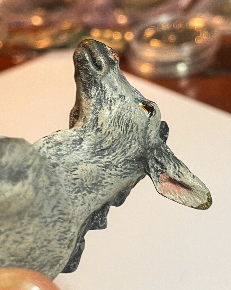 Rare Cold Painted Austrian Vienna Bronze Donkey