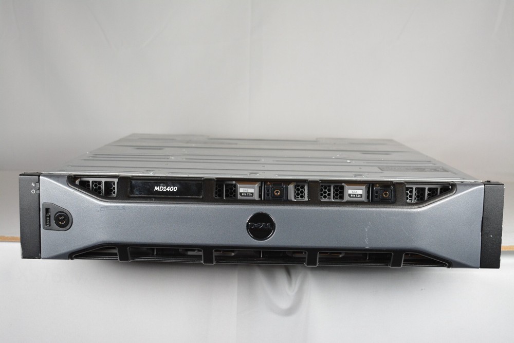 Dell PowerVault Storage MD1400  3.5in Storage Array 12x Caddy  Rack-Rails