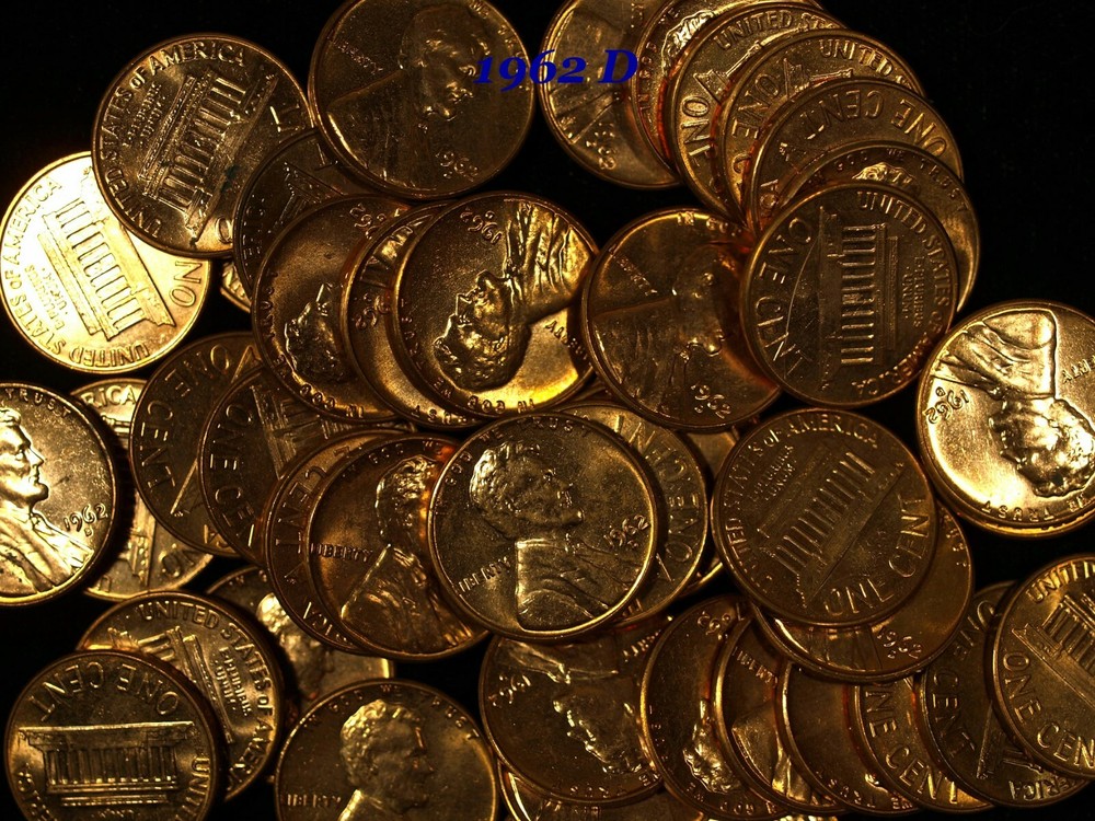 1962 D UnCirculated Lincoln Cent Roll ☆☆ UnCirculated ☆☆ Great For Searching