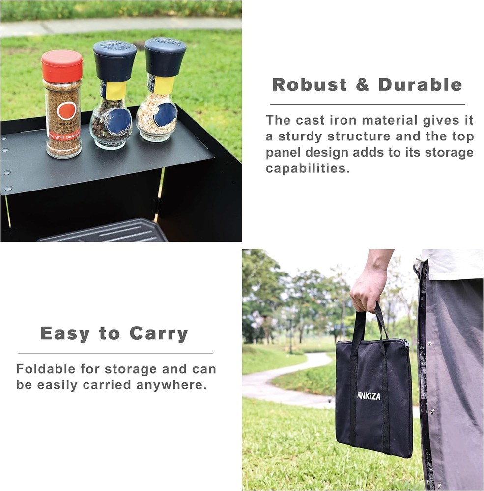 Camping Stove Windscreen Outdoor Foldable Gas Windshield, Wind...