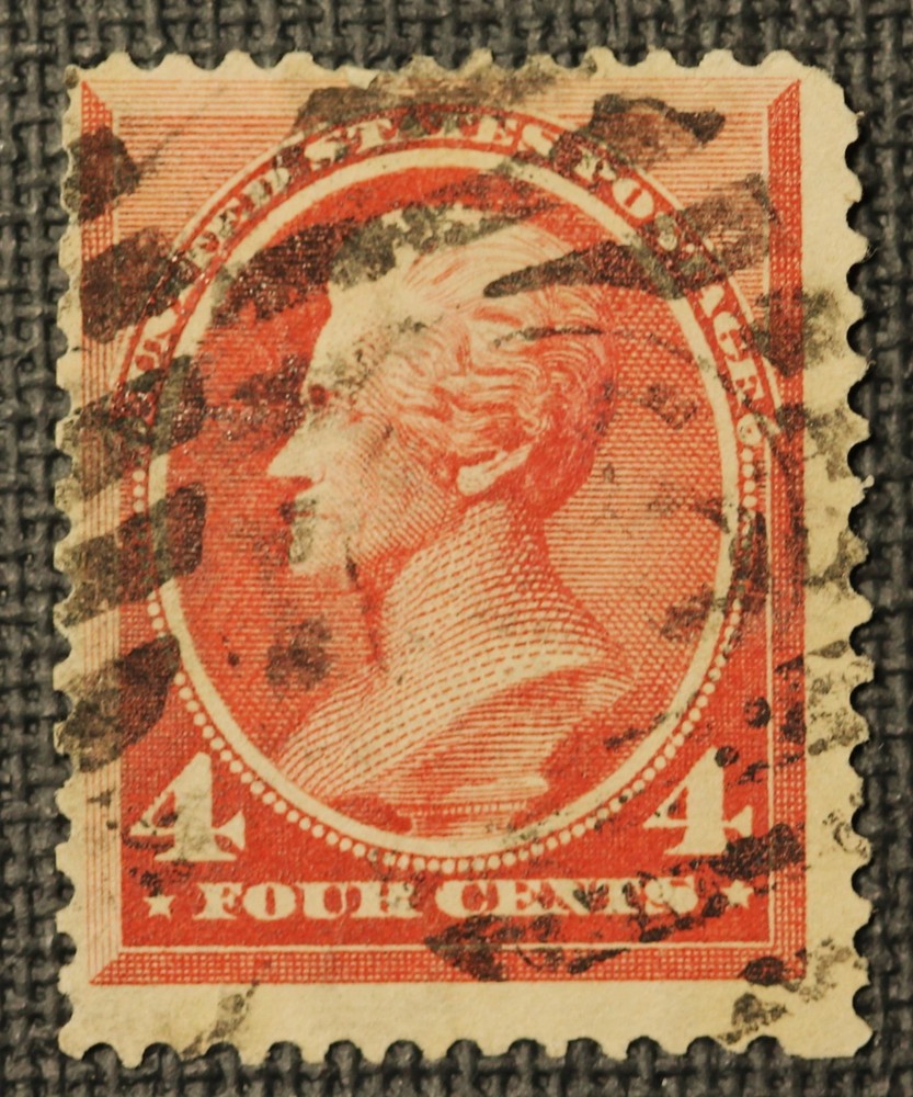 SCOTT 215 - Carmine 4-cents Jackson - USED