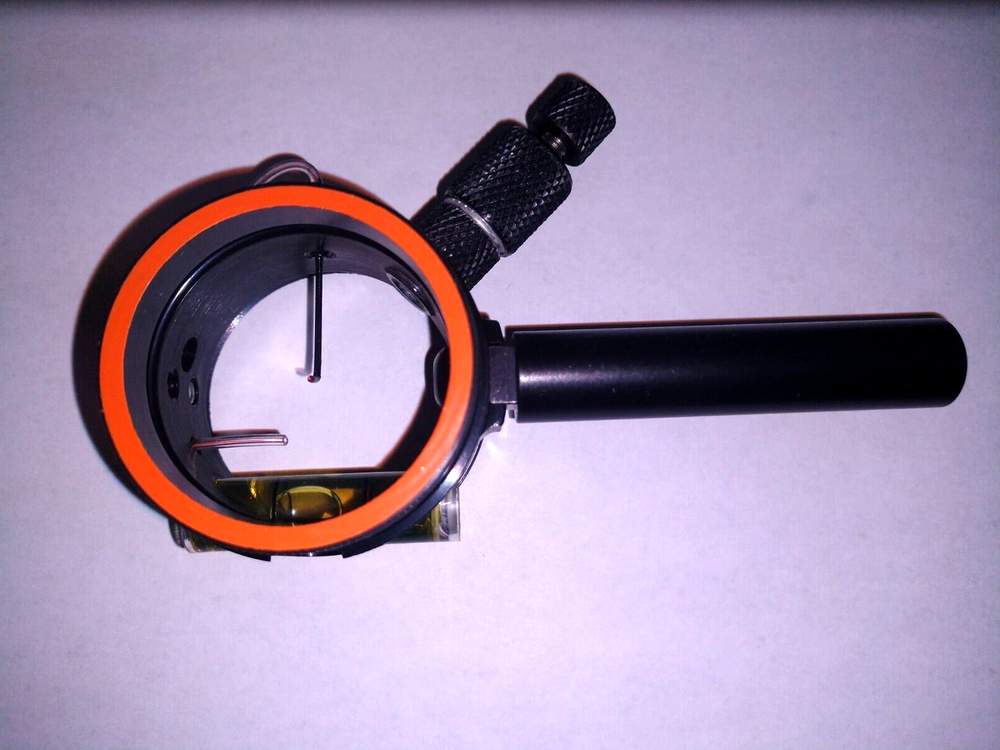 DAVIS SCOPE- Solid(Black) .010 red fiber optic pin 4X lens